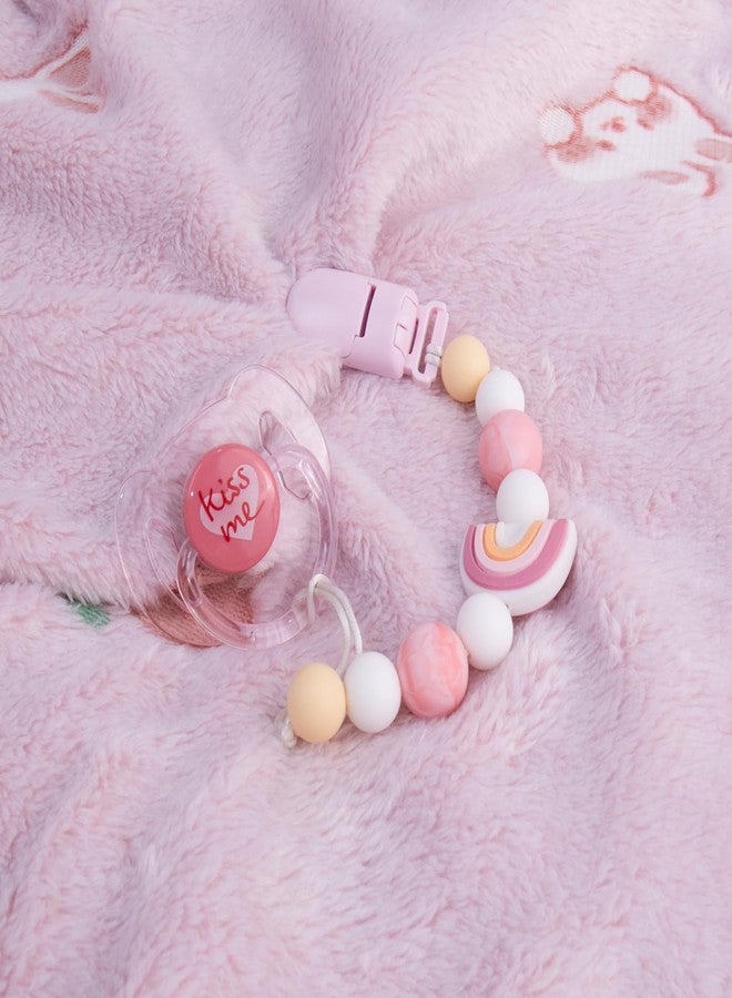 Aori Magnetic Pacifier with Pacifier Clips for Reborn Baby Dolls, Pink Reborn Babies Accessories Set for Kids - Image 4